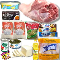 # 🟦 **COMBO 16-- 100 USD – PORK PACK + MERCADO SEMANAL (con queso)**
