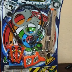 👮‍♂️🔫 Juego de policía (pistola y esposas)