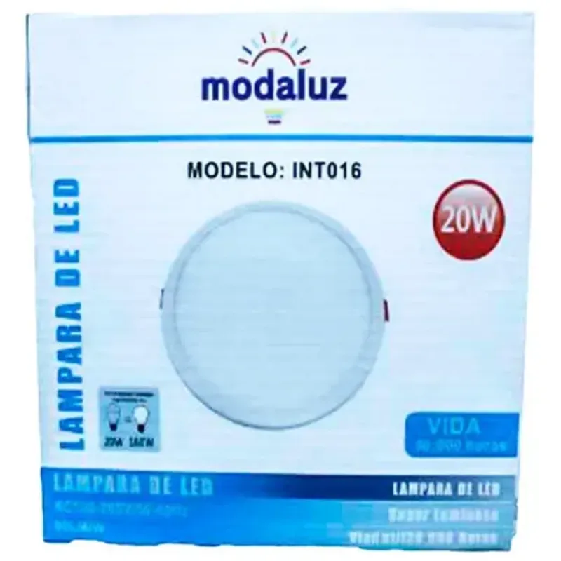 💡 Lámpara redonda 20W para techo