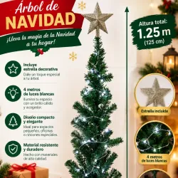 Árbol con luces y estrella