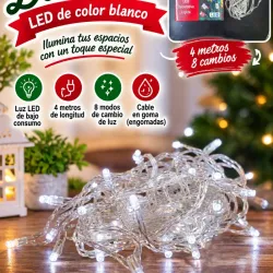 Luces blancas decorativos de 4 metros