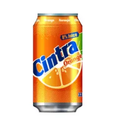 Refresco naranja lata