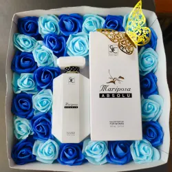 Caja personalizada con perfume mariposa absolu 