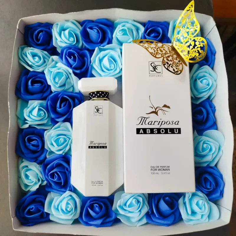 Caja personalizada con perfume mariposa absolu 