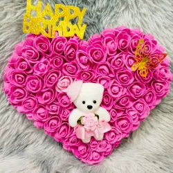 Corazón grande de rosas infinitas 💝