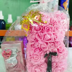 Oso de flor grande con perfume 