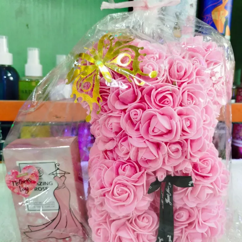 Oso de flor grande con perfume 