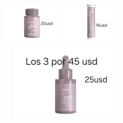 Colágeno, gotas de hacido hialurónico con vitamina c y tabletas de apoyo inmunológico