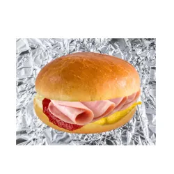 Bocadito de Jamón (Pan Boom, Ketchup y Mostaza)
