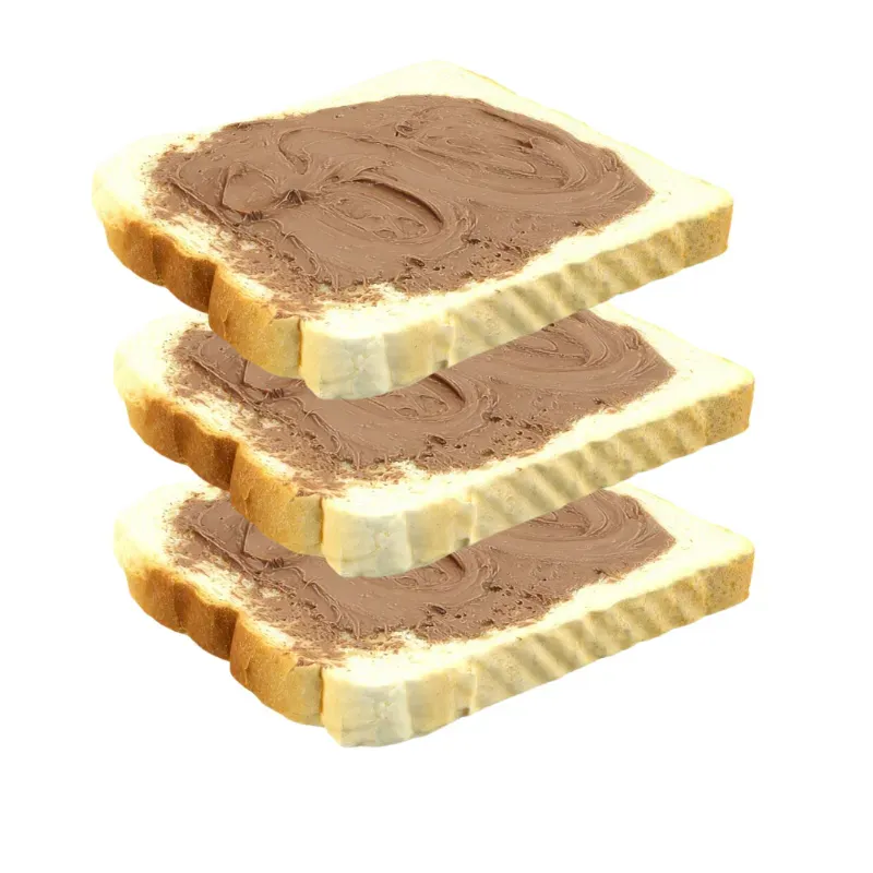Tostada de la Alegría – 3 Rodajas de Pan de Molde con 30 g de Nutella