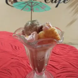 Helado panetela y crema 