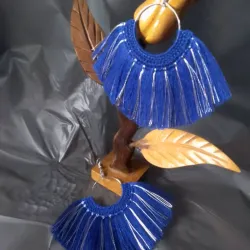 Flecos azul marino con planteado