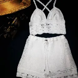 Juego de tops blanco