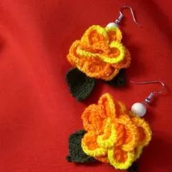 Rosas naranja otoñal.