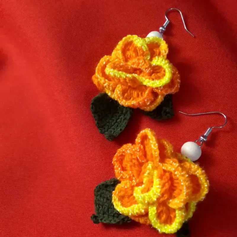 Rosas naranja otoñal.