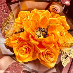 Ramo de rosas y girasol eterno