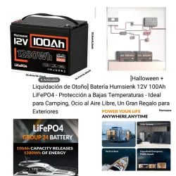 Bateria LifePo4 de 12v 100A 1280Wh