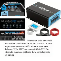 Inversor de 2500w reales y 4000w pico.