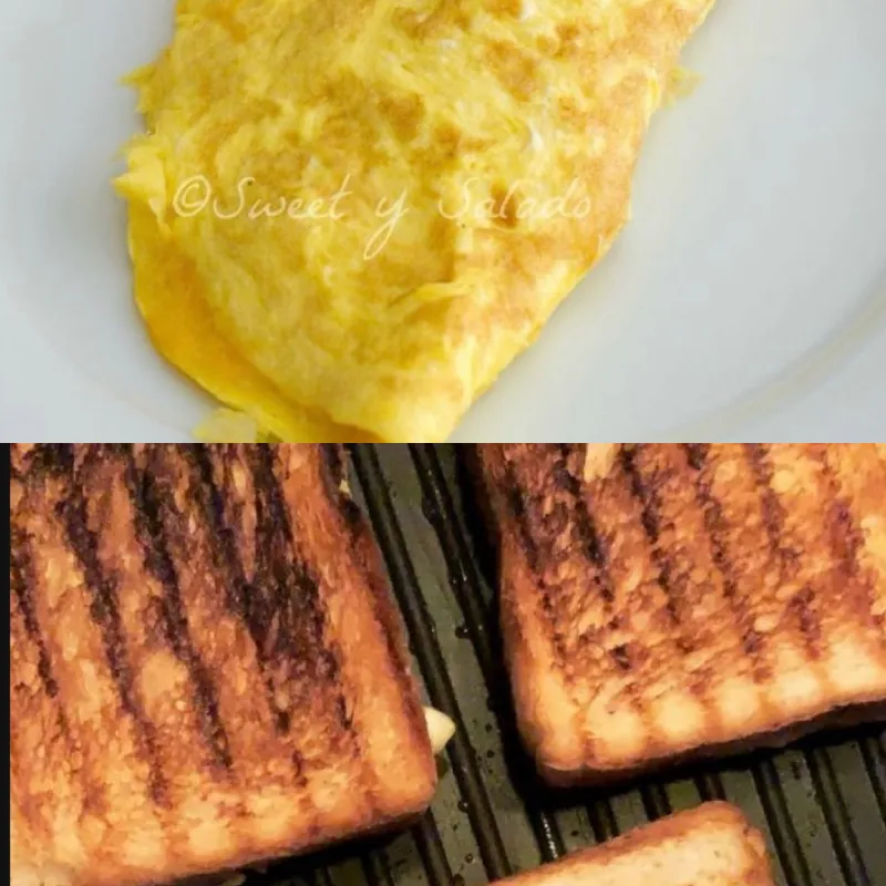 Omelet con tostadas 