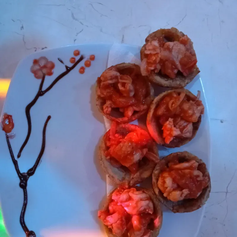 TOSTONES RELLENOS AL CAMARON