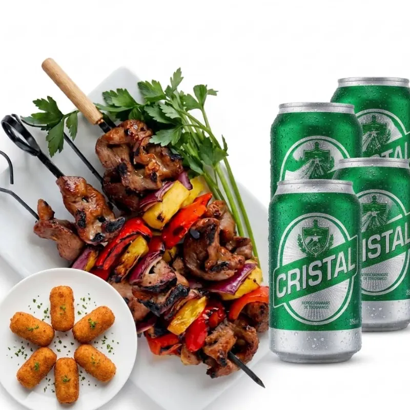 OFERTA#1: BROCHETA CERDO CROQUETA 4CRISTAL