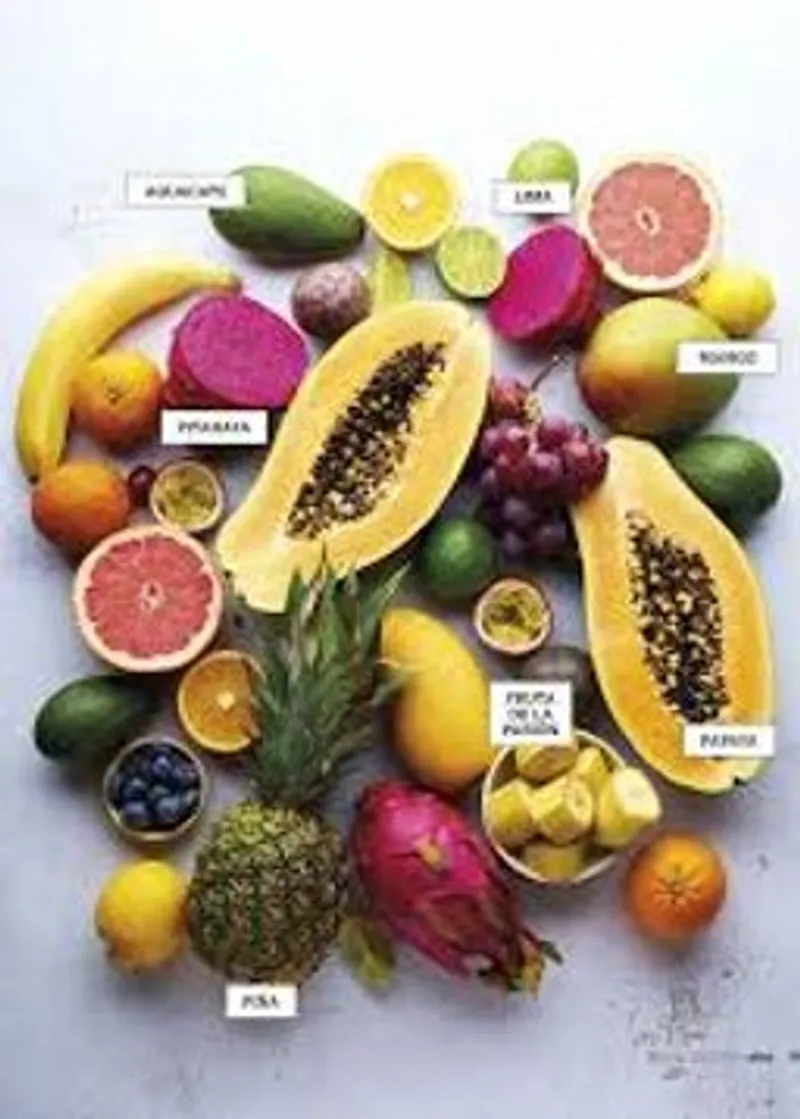 Jugo de frutas tropicales naturales