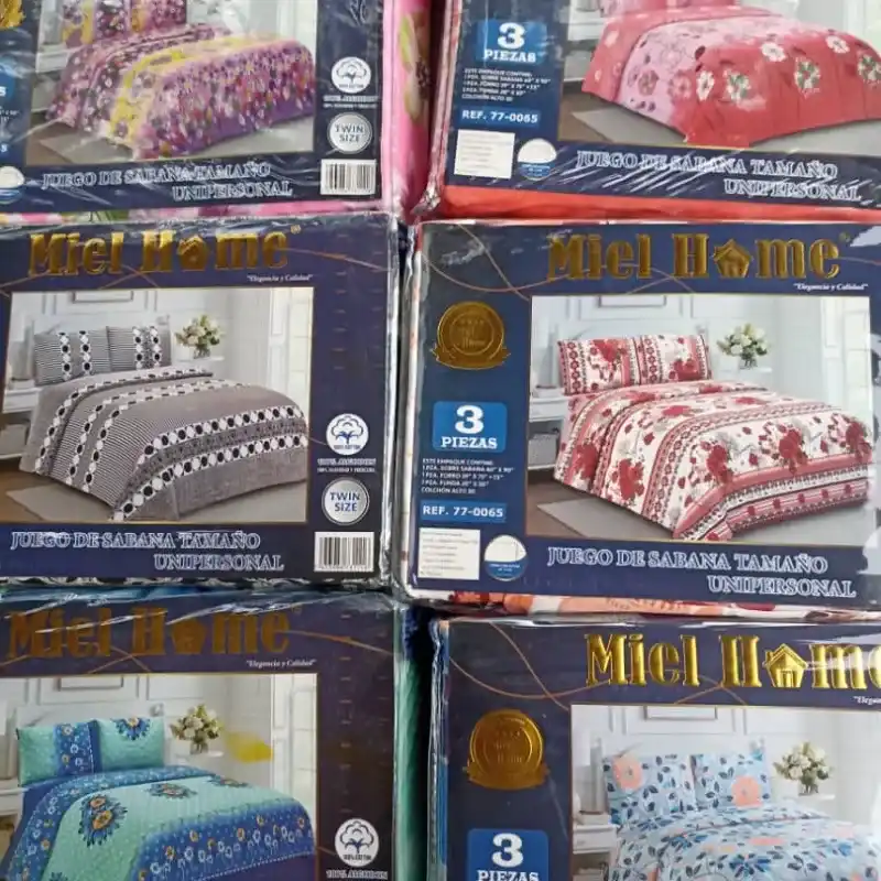 Juego de sábanas de 4 piezas unipersonal 