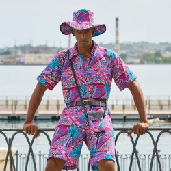 Juego de camisa y short con sombrero (se puede comprar el juego separado del sombrero)