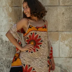 Vestido corte A de tirantes