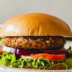 Hamburguesa natural con vegetales