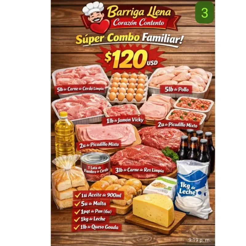 Combo #3(Mesa Llena Familiar)