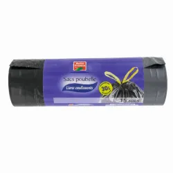 BOLSA DE BASURA CON CIERRE DE LAZO 15U/30L