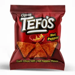 Papas chips sabor picante Tefos 20gr
