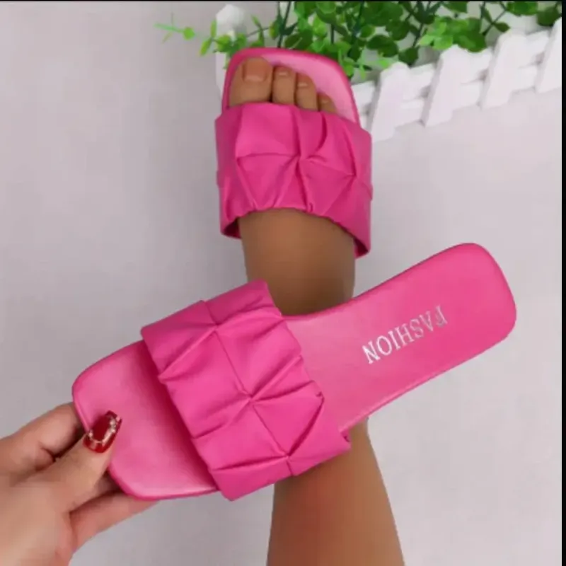 Sandalias Planas de Tira Ancha