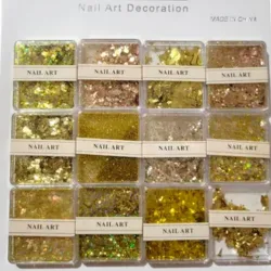 12 DECORACIONES DIFERENTES DORADOS   C/U