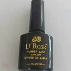 BASE RUBBER TRANSPARENTE  10 ml  D' ROSE