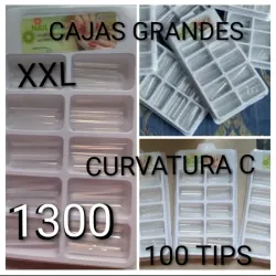 CAJA DE 100 UÑAS CURVATURA C 