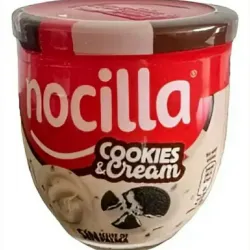 CREMA DE LECHE Y AVELLANAS CON TROCITOS DE GALLETA DE CACAO ( 180g )