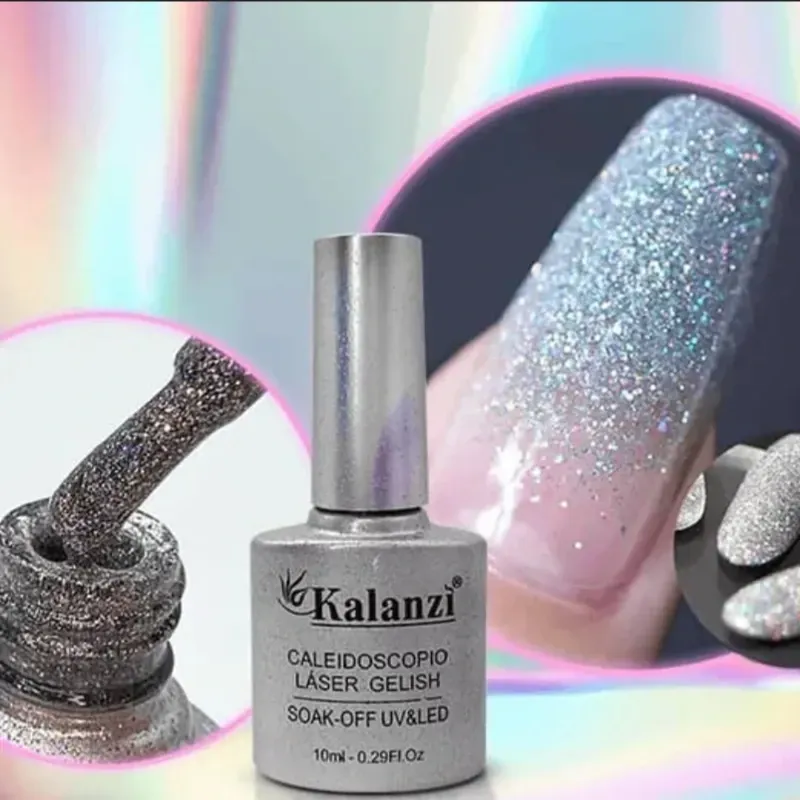 GEL PLATEADO LASER CรLIDOSCOPIO 10 ml KALANZI