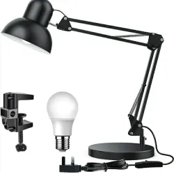 LÁMPARA DE ESCRITORIO CON 2 ADITAMENTOS ADICIONAL Y 3 PASOS DE LUCES