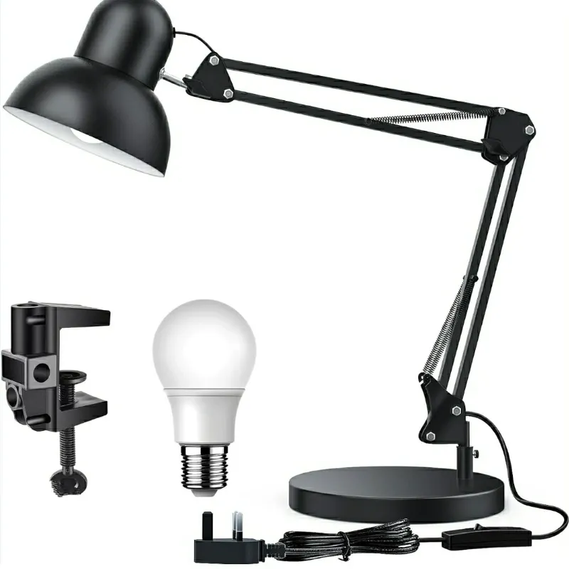LรMPARA DE ESCRITORIO CON 2 ADITAMENTOS ADICIONAL Y 3 PASOS DE LUCES