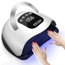 LÁMPARA PROFESIONAL DE UÑAS POTENTE  DE 380 W Y 81 LED UV LED SUN X 27