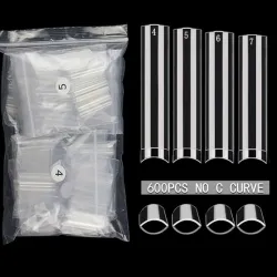 PAQUETES DE 600 UÑAS CURVATURA C XXXL