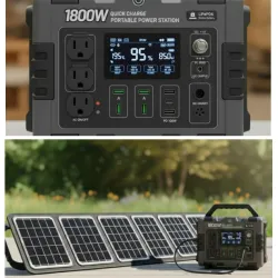 PLANTA ELÉCTRICA CON SU PANEL SOLAR 1800 W( 1 MES DE GARANTÍA)