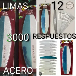 SET  LIMAS DE ACERO CON 12 RESPUESTOS