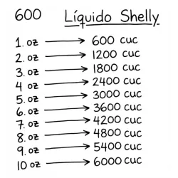 TABLA DE PRECIO DEL LIQUIDO SHELLY