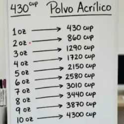 TABLA DE PRECIO DEL POLVO