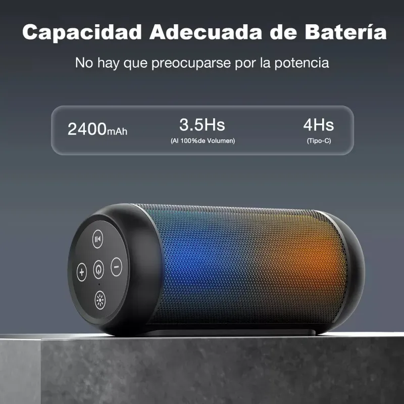 BOCINA1Hora BLUETOOTH 3.5Hs CON UNA CARGA