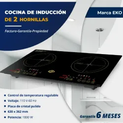 🔥🍳COCINA DE INDUCCION DE 2 HORNILLAS MARCA EKO