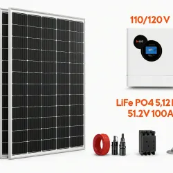🔋🌞KIT PANELES SOLARES POTENCIA 6.5KW, BATERÍA LIFEPo4 DE 14.336KWH